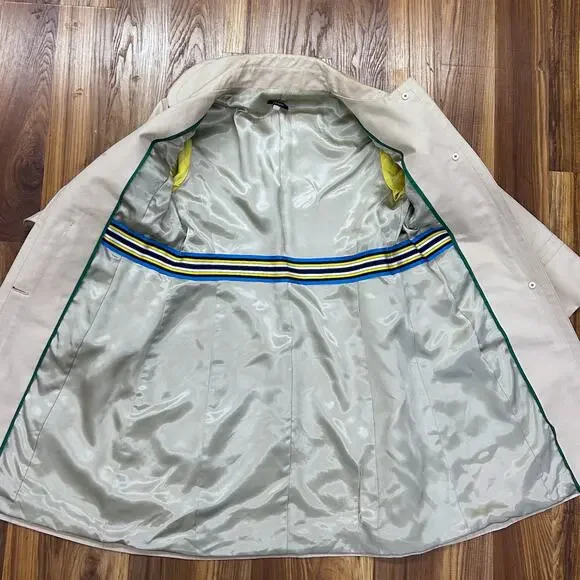 RARE Y2K J.Crew SAMPLE Tailored Trench Coat Classic Khaki Belted Pre-Production - Picture 11 of 16